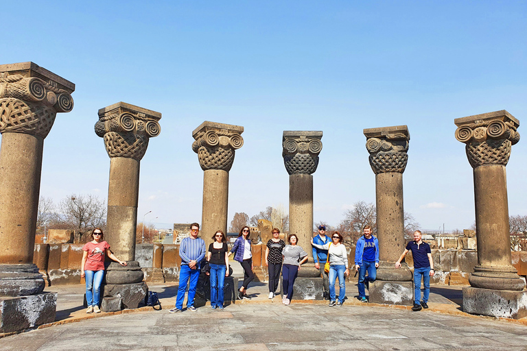 From Yerevan: Echmiadzin Mother Cathedral and Zvartnots Tour Bilingual English-Armenian-language group