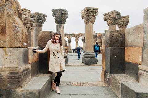 From Yerevan: Echmiadzin Mother Cathedral and Zvartnots Tour Bilingual English-Armenian-language group