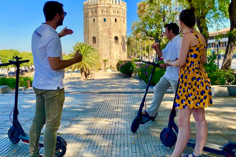 Seville: Electric Scooter Tour of the city Seville: Electric Scooter Tour of Squares and Local Spots