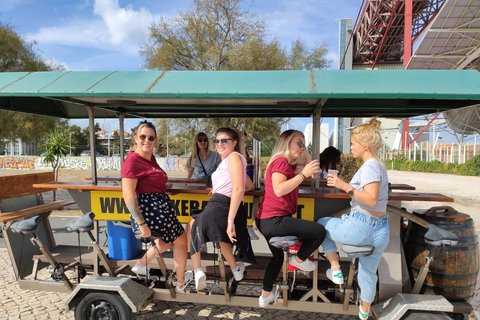 Lisbonne : visite à vélo d'une heure avec bière et sangria