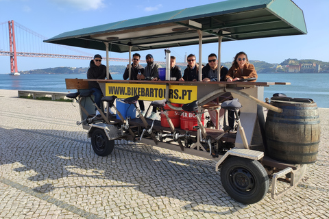 Lisbonne : visite à vélo d'une heure avec bière et sangria