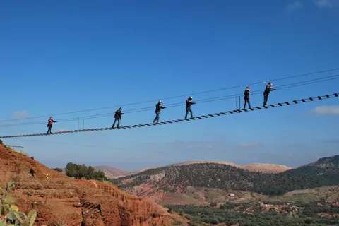 Fra Marrakesh: Zip-Line og fottur i Atlasfjellene