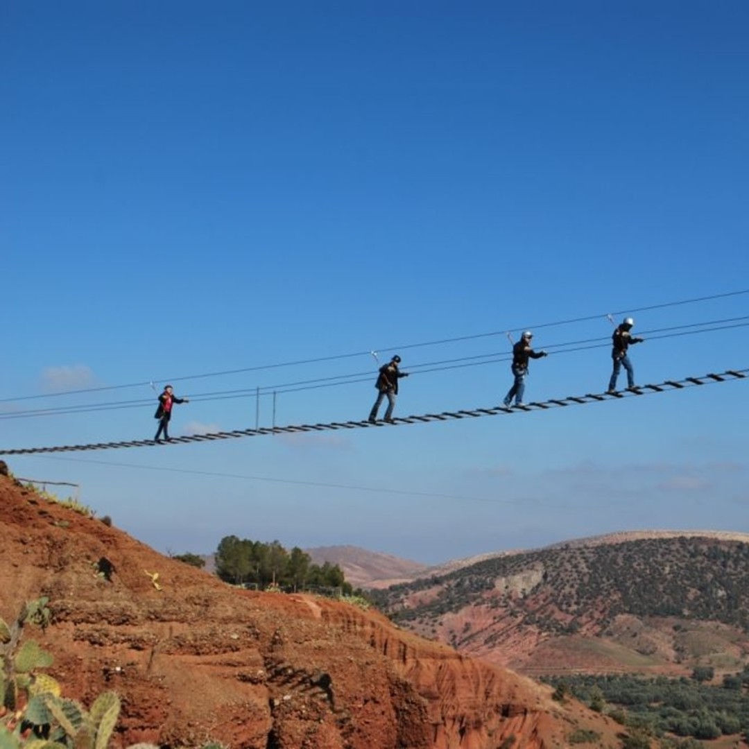Depuis Marrakech : tyrolienne et randonnée dans l'Atlas
