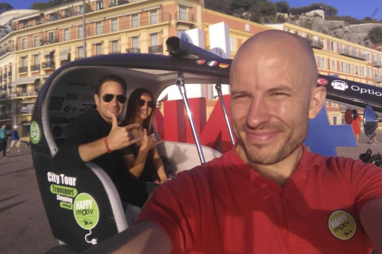 Nizza: Geführte Privatrundfahrt im elektrischen VélotaxiLe Happy Tour - von 1h05 bis 1h15 Minuten