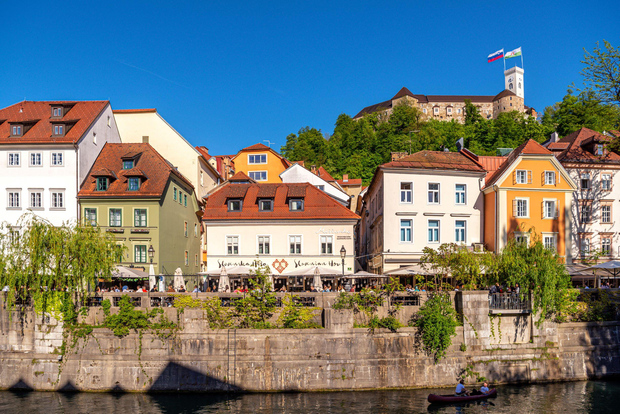 Ljubljana: Caminhada guiada e passeio de funicular até ao Castelo de Liubliana
