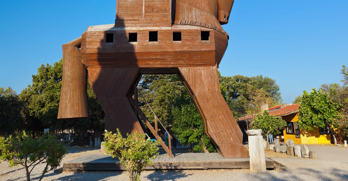 Réplica Do Cavalo De Troia Situada Em Troy, Turquia Imagem