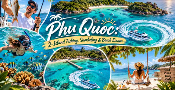 Phu Quoc: 2-Island Fishing, Snorkeling & Beach Escape