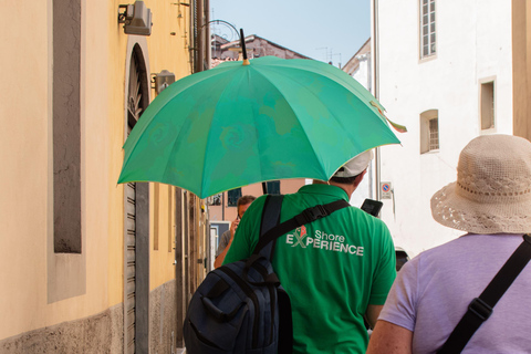 Vanaf Livorno (cruisehaven): busvervoer naar Pisa en LuccaVervoer met rondwandeling in Lucca