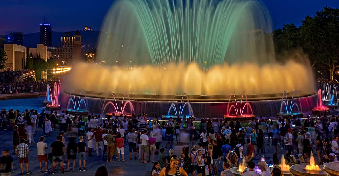 Barcelona Cable Car Sky Views, Magic Fountain & Castle Visit