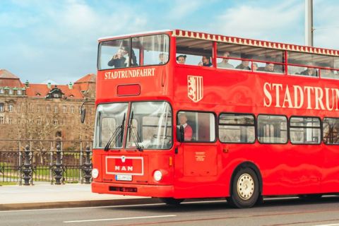 Dresde: Grand City Tour en autobús rojo de dos pisos