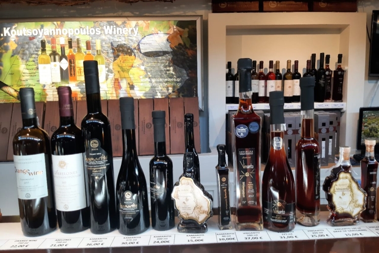 Santorin: Geführte Weinkellerei-Tour mit WeinverkostungSantorin Weinkeller Tour mit Abholung vom Kreuzfahrtschiff