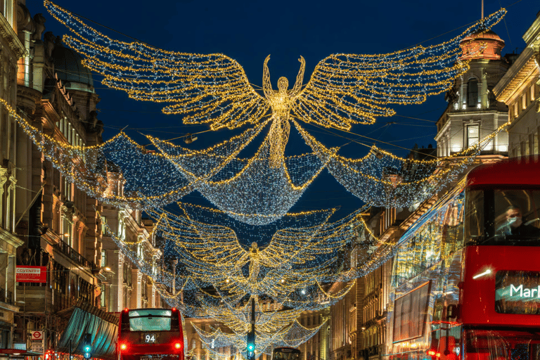 لندن: جولة أضواء الكريسماس والوجبات الخفيفة