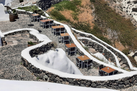 Santorin: Geführte Weinkellerei-Tour mit WeinverkostungSantorin Weinkeller Tour mit Abholung vom Kreuzfahrtschiff