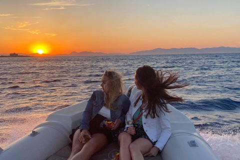 Rhodes: Sunset RIB Cruise with Champagne