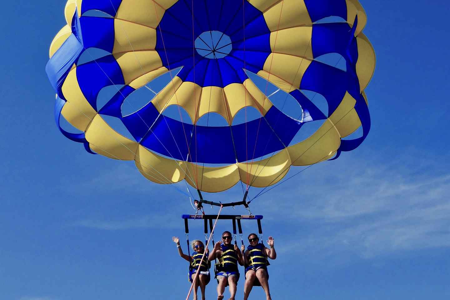 water sports in barcelona | small group parasailing experience