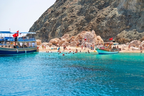 Bootsfahrt zur Insel Suluada und den Buchten von AdrasanTour mit Transfer von Kemer Hotels
