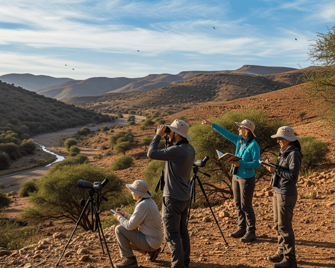 Marrakech : circuit d'observation des oiseaux dans la vallée d'Aït Mizzan avec guide - circuit