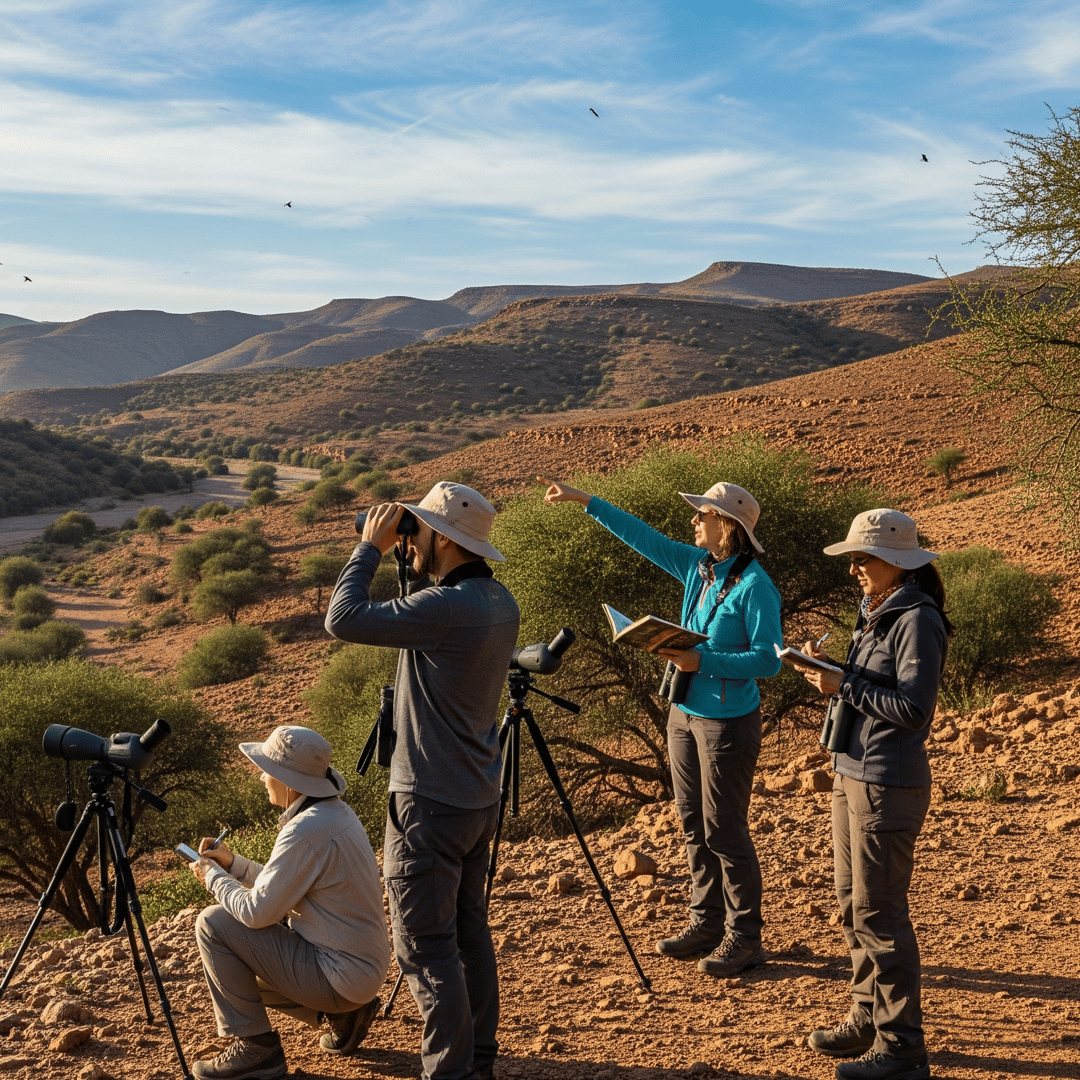 Marrakech : circuit d'observation des oiseaux dans la vallée d'Aït Mizzan avec guide - circuit
