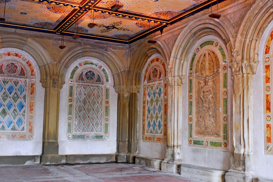 Then & Now: Minton Tiles at Bethesda Terrace, rain, ceiling