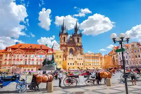 Prag, slottet Tur till slottet och de judiska kvarteren