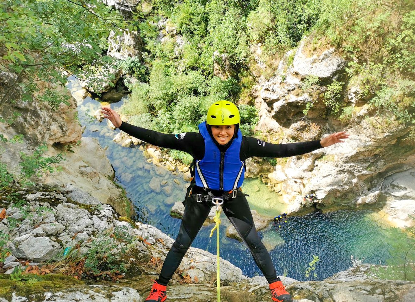 Fra Split eller Zadvarje: Ekstrem canyoning på Cetina-floden