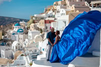 Santorini, Photoshoot professionnel de robe volante à Oia - Housity