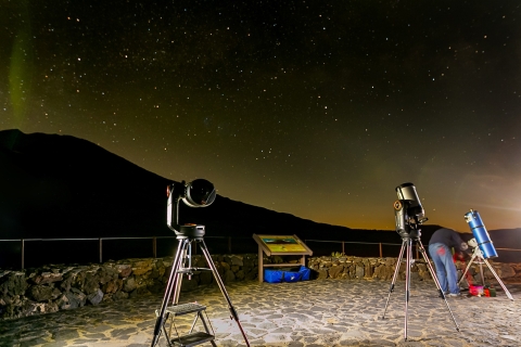 Tenerife: sterrenkijken in nationaal park TeideCava bij zonsondergang en sterrenkijken met eigen vervoer