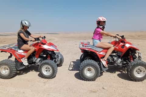 Marrakech: Desert Quad Bike Tour at Sunset with Dinner