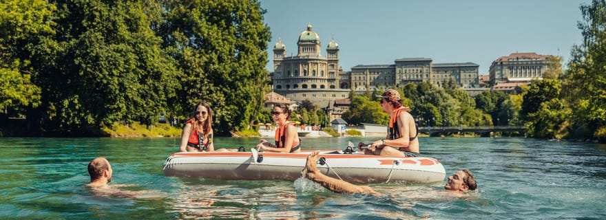 Au départ de Zurich : excursion privée d'une journée en rafting sur l'Aar jusqu'à Berne