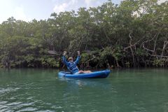 Cancun: excursão de caiaque de 3 horas na lagoa Nichupte
