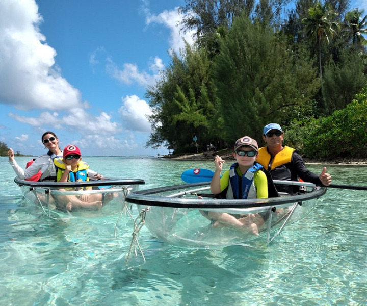 Moorea: Excursión guiada en kayak de 3 horas por la laguna Hauru con merienda