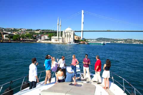 Istanbul Bosphorus Sunset Cruise with Wine on a Luxury Yacht