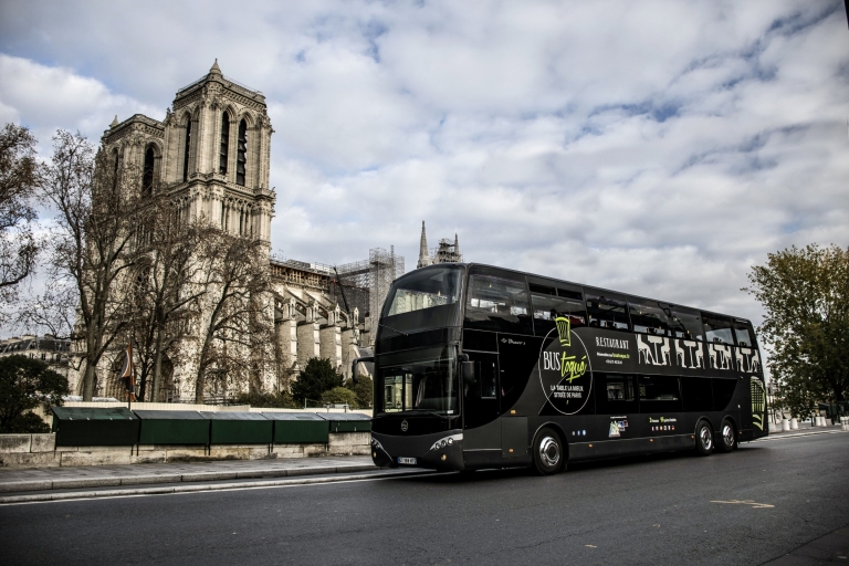 Paris: Rive Gauche Bus Toqué Mittagessen mit einem Glas Champagner