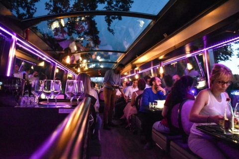Paris: Bus-Toqué-Tour mit 5-Gänge-Abendessen und Champagner