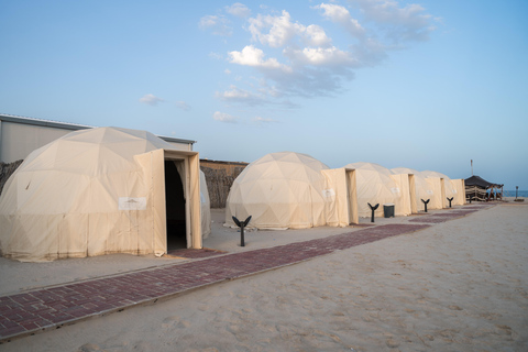 Doha: Full day Overnight & Day pass in Pvt Desert Beach Camp Doha: Full day Dune Bashing with a meal in Desert Beach Camp