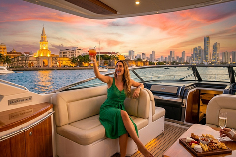 Cartagena City Sunset Boat Sightseeing Tour with Open Bar Party Cartagena Water Sightseeing Tour, Sunset, Party with Open Bar