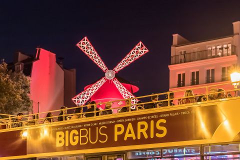 París: Visita Nocturna en Autobús Descapotable