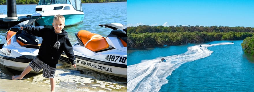 Safari en jet ski de 2,5 heures à l'île de North Stradbroke