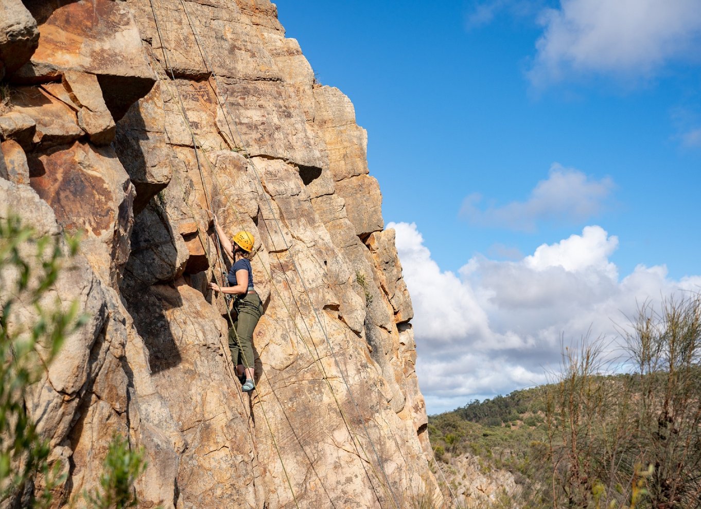 Adelaide: Klatring og abseil i Onkaparinga National Park