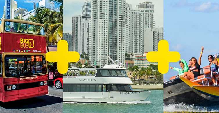 Miami Combo Hop on off Tour Bay Cruise Everglades GetYourGuide