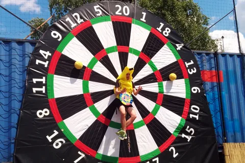 Prague : Giant Foot Darts and Giant Beer Pong Game
