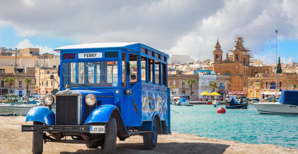 Vintage Bus: Mdina, Clapham Junction, Buskett, Dingli Cliffs