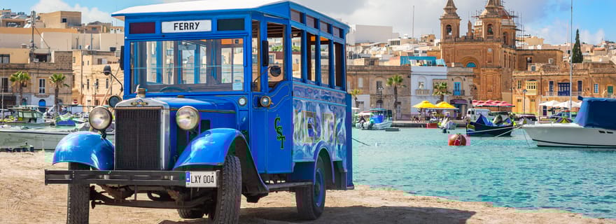 Visite en bus vintage du jardin de Buskett et des falaises de Dingli