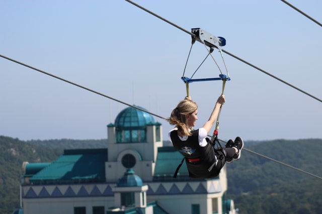 Visit Foxwoods, CT 33-Story Building Zipline Flight Pass in Essex, Connecticut