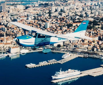 From Sinj: Panoramic Flight over Split