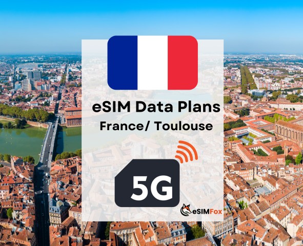 Visit Toulouse  eSIM Internet Data Plan France high-speed 5G/4G in Saint-Denis, La Réunion
