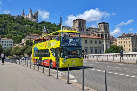 Lyon: Hop-on-hop-off bussrundtur med sightseeing