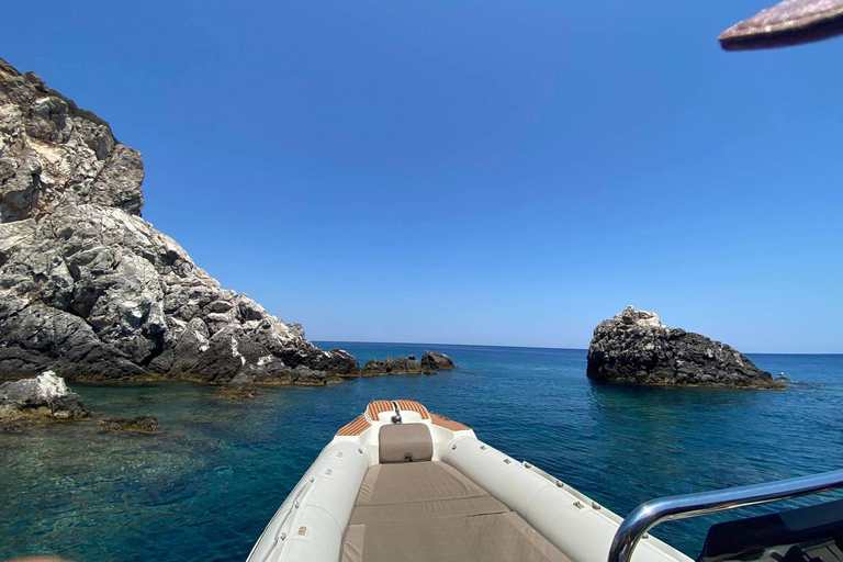 Rhodes: RIB Cruise with Drinks and 4 Swim Stops Cruise with Transfers from Kremasti, Ixia, Rhodes Town