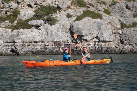 East Coast of Rhodes Sea Kayaking and Snorkeling Activity