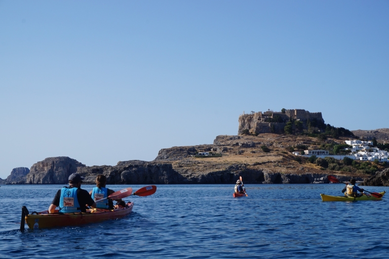Lindos: Sea Kayaking & Acropolis of Lindos Tour with Lunch Group Tour with Hotel Pickup